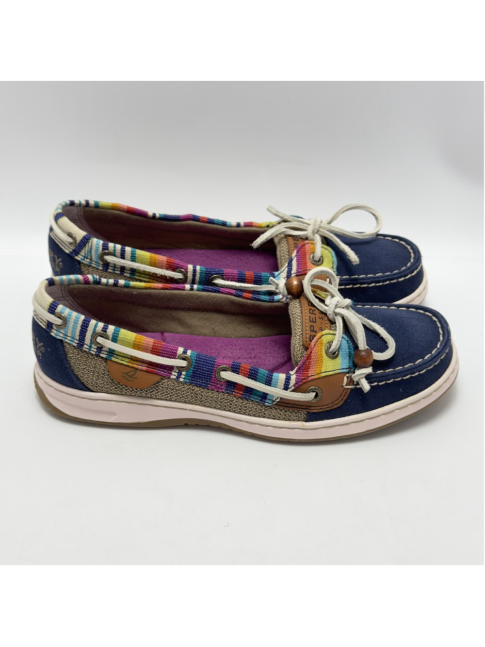 Sperry Top-Sider Women's Angelfish Navy/Serape Boat Shoes Size 8M